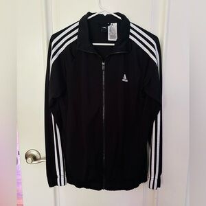 Adidas Men's Black and White Track Jacket